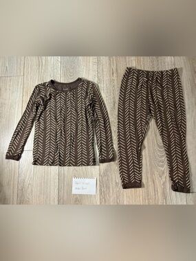 Kyte Baby espresso herringbone Long Sleeve Pajamas - 6T